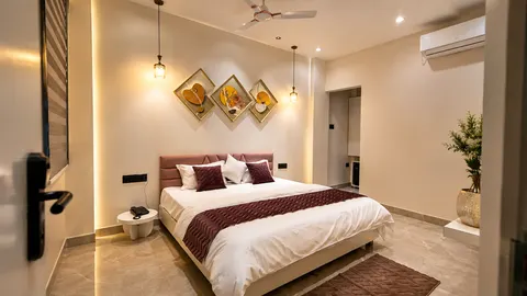 Deluxe Room interior at Erleen Hotel Indore