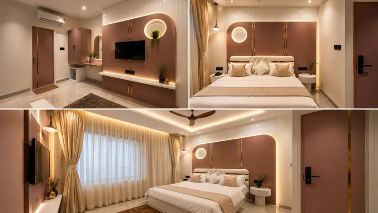 Suite with Bathtub lounge seating and hair dryer station