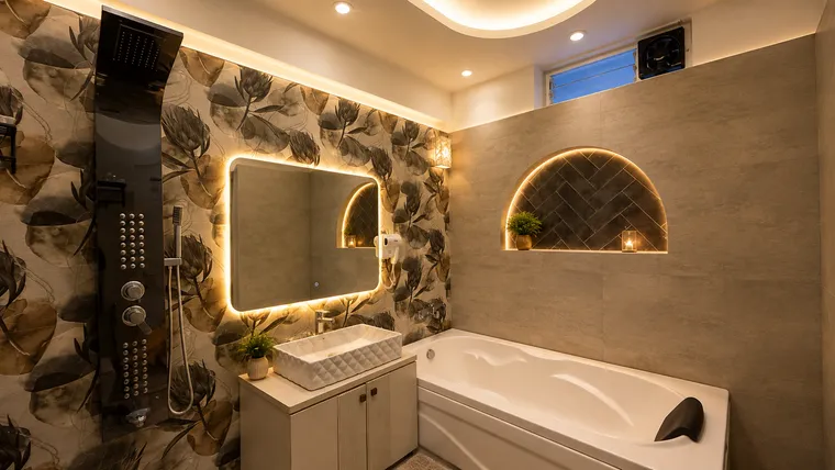 Signature deep soaking bathtub at Erleen Hotel Indore